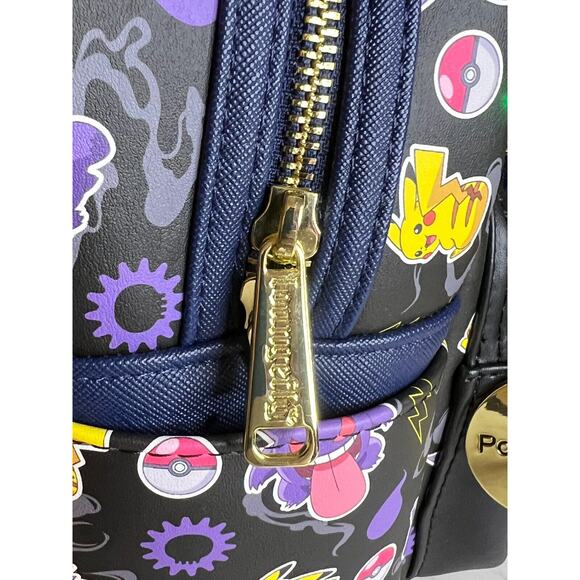 Loungefly Pokémon Pikachu & Gengar Mini Backpack New With Tags 2023 - Picture 5 of 10